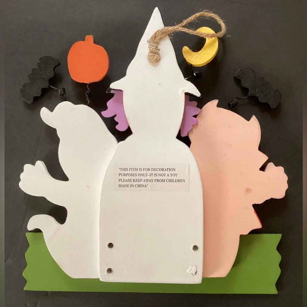VTG AVON 1997 Halloween Welcome Wooden Door Hanger. - Picture 2 of 14